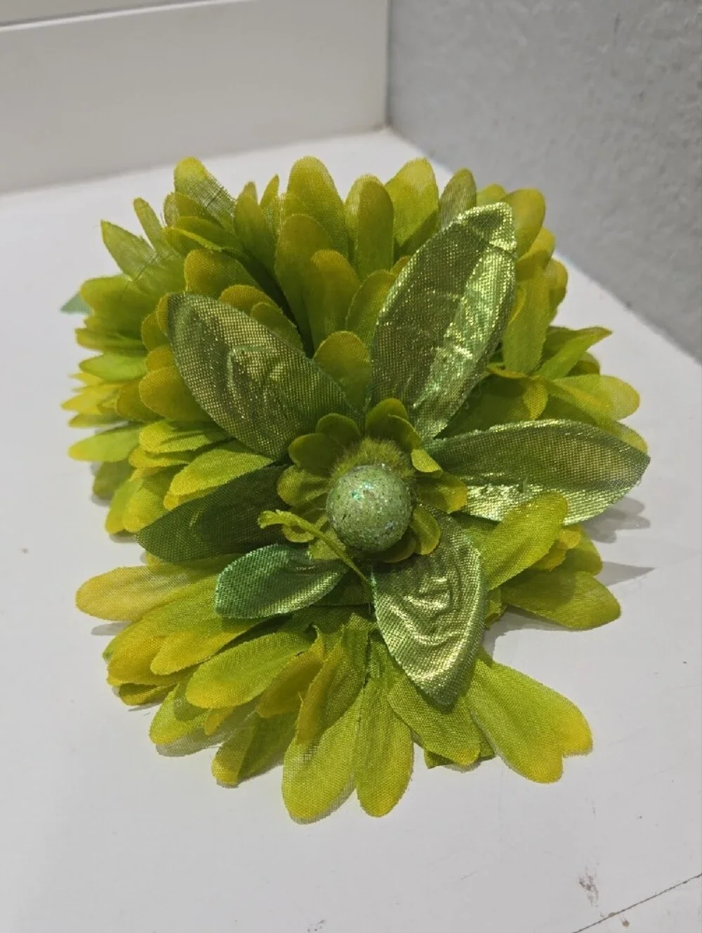Green Floral Hair piece